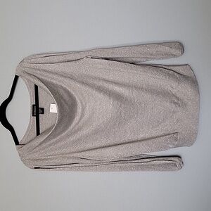 Lane Bryant gold shimmer drape neck split long sleeve NWT 14/16